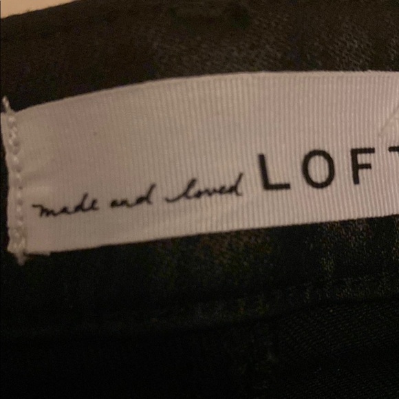 LOFT Curvy Skinny Jeans Women's 33/16 Black Coated Denim - Picture 2 of 6